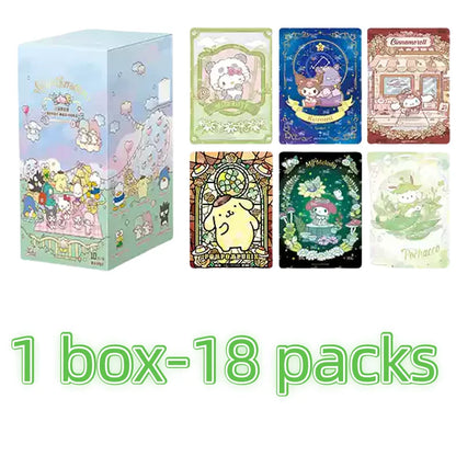 KAYOU Genuine Sanrio Card Flower Fragrance Story Mengmeng Collection Pack Sanrio Family Collectible Cards Toys Gifts