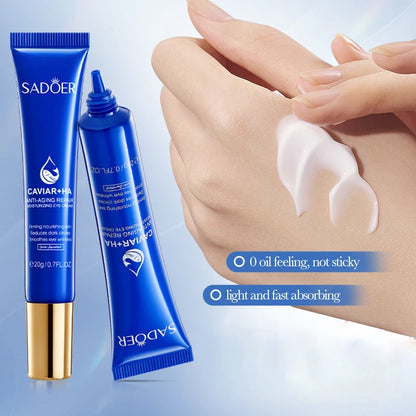 SADOER Caviar Hyaluronic Acid Eye Cream Anti Dark Circles Removal Eyes Bags Firming Moisturizing Beauty Eyes Skin Care Products