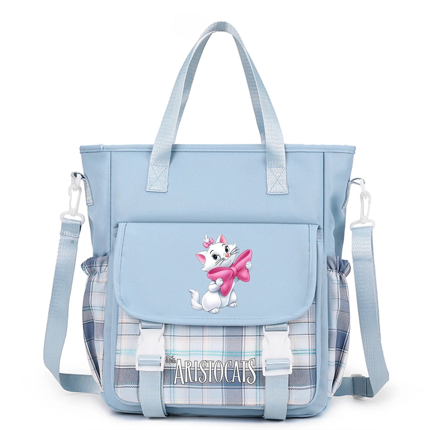 The Aristocats Marie Cat Handbag Shoulder Bag Messenger Bag Carrying Bag for Teenager Girls Boys Schoolbag Travel Shoulder Bag