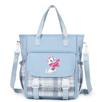 The Aristocats Marie Cat Handbag Shoulder Bag Messenger Bag Carrying Bag for Teenager Girls Boys Schoolbag Travel Shoulder Bag