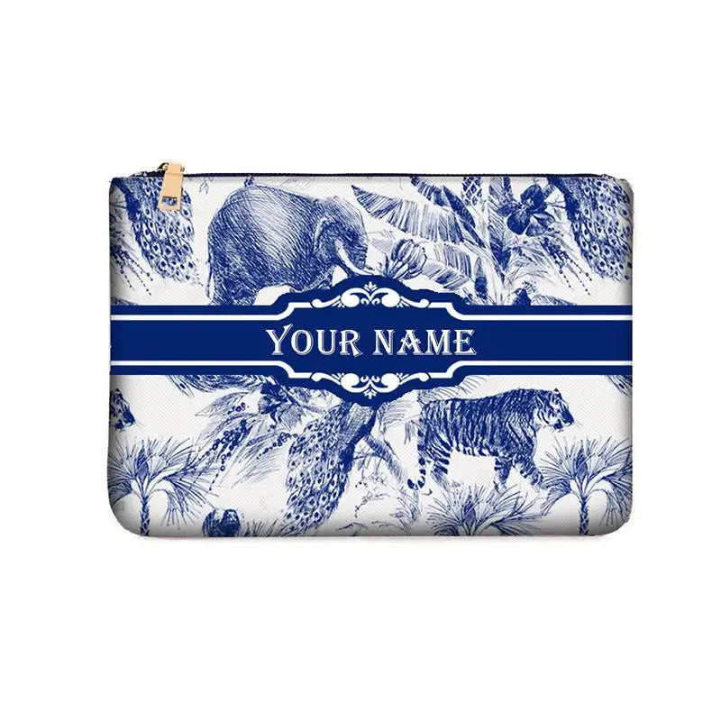 Wallets for Women Personality Animal Flower Printing Linen Clutch Popular  Purse Ladies Beach Bag Party Designer Bags Luxury