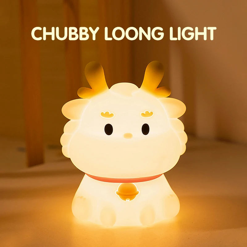 Valentine's Day Axolotl Silicone Nursery Sleeping Lamp Touch Control Nightlights Gifts USB Rechargeable Table Lamp for children