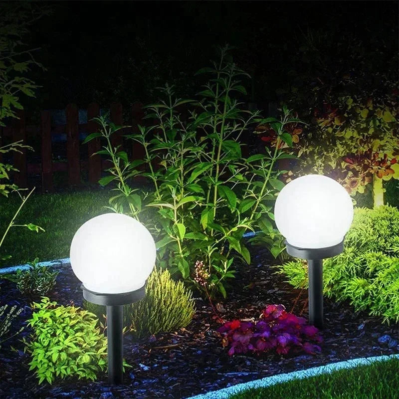 Solar Round Ball Light LED Solar Power Light Outdoor Waterproof Garden Decoration Yard Lawn Street Ball Ground Lamp