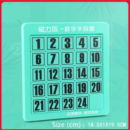 Intelligence Improvement Training Digital Huarong Road, Magnetic Children's Educational Magnetic Puzzle Thinking Training Toys