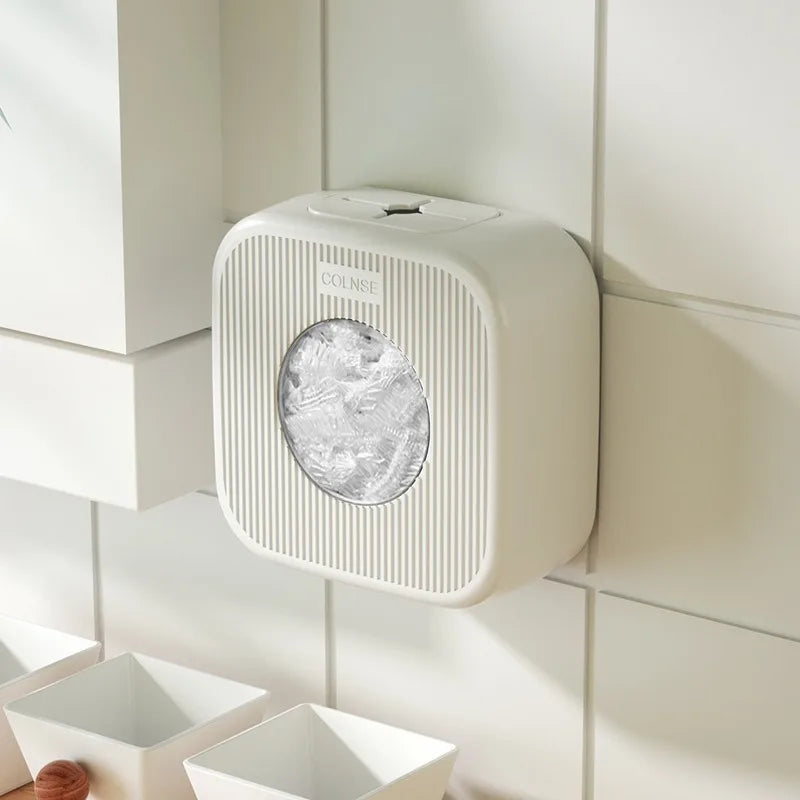 Wall Mounted Fresh Keeping Bag Storage Box Kitchen Disposable Food Cover Storage Container Fresh Cover Dispenser Box