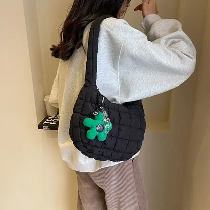 Women's Bag Korean Version Sweet Girly Style Shoulder Bag Fashion Casual Bubble Dumpling Bag Fold Cloud Bags Fashion Exquisite