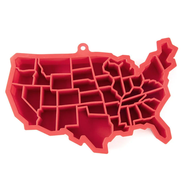 United States map Ice Cube silicone Whiskey Ice maker Ice Cube Mold Creative kitchen bar appliances