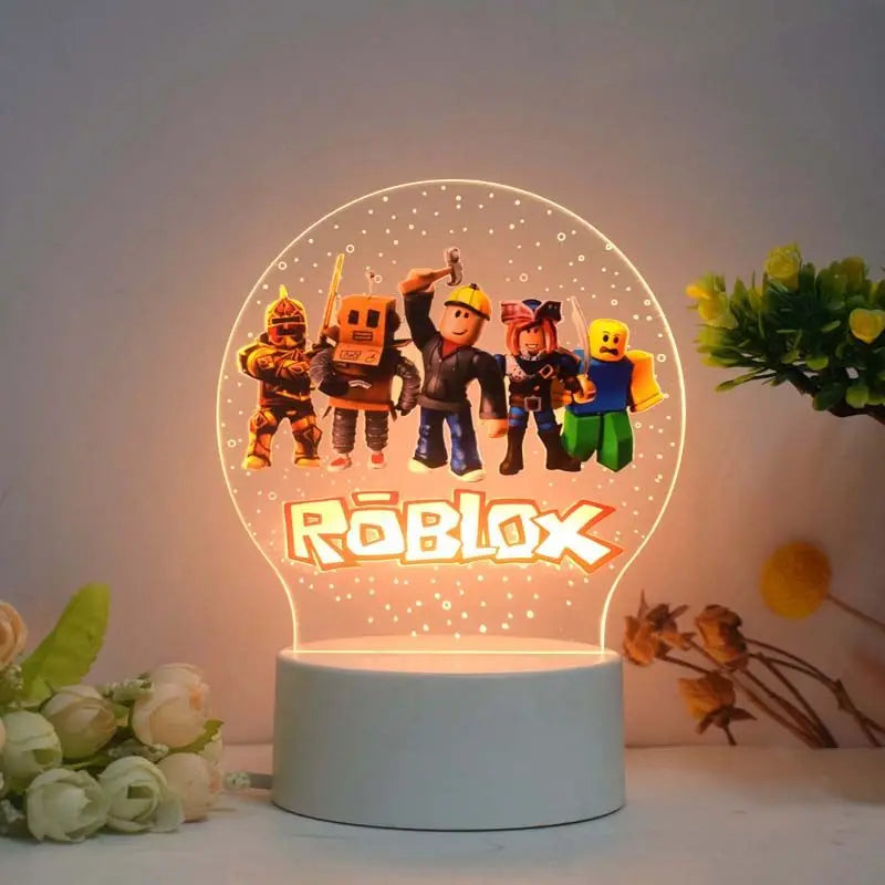Game Roblox Creative Peripheral Cartoon Night Light Home Decoration Bedside Lamp Convenient Usb Desktop Ornament Birthday Gifts