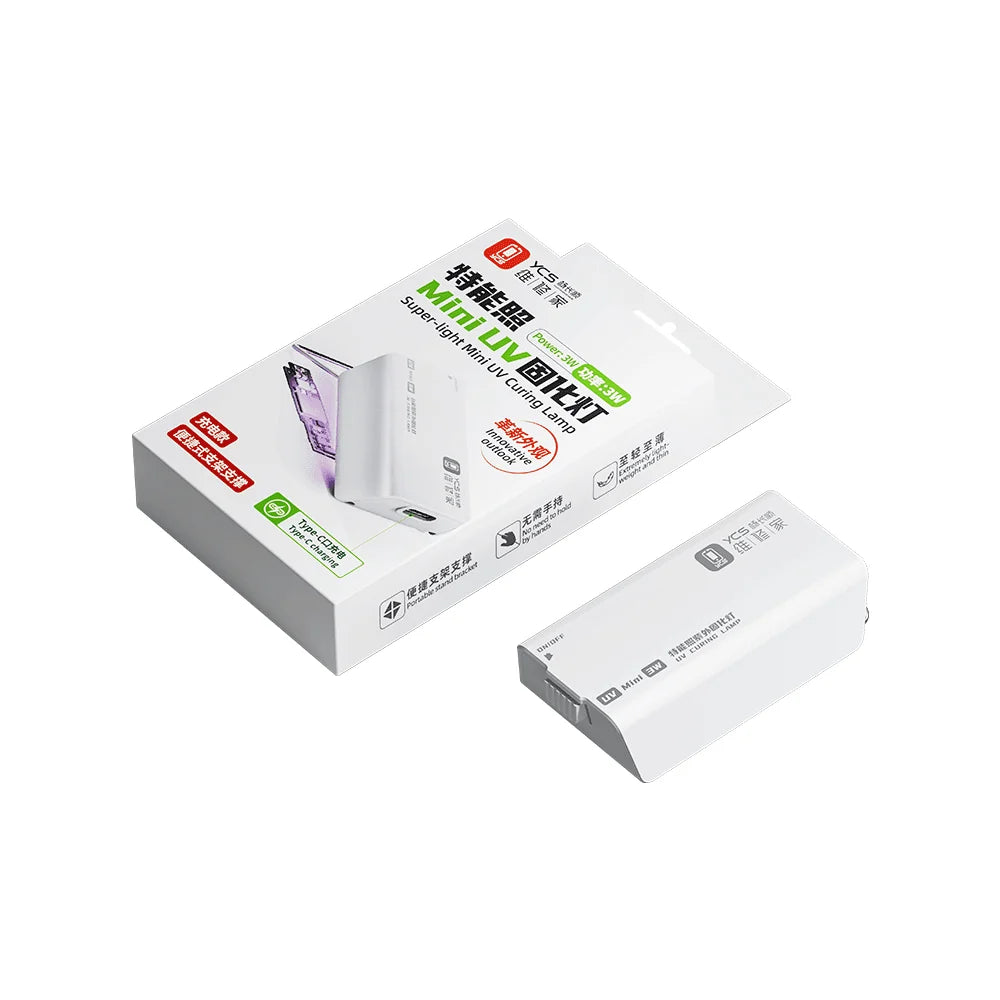 YCS NEW Special UVmini 3W Portable Curing Lamp For Mobile Phone UV Glue Fast Curing LED UV 10S Curing Tools