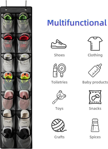 1Pcs Storage Hanging Organizers Foldable Storage Bag Shoes Organizer Toys 35 Large Mesh Bags Clothing Wardrobe Home Organization