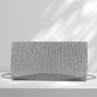 Shiny Wedding Clutch Handbag Glitter Shiny Shoulder Bag Wedding Purses Sling Dating Bag Women Girls All-matching Evening Bag
