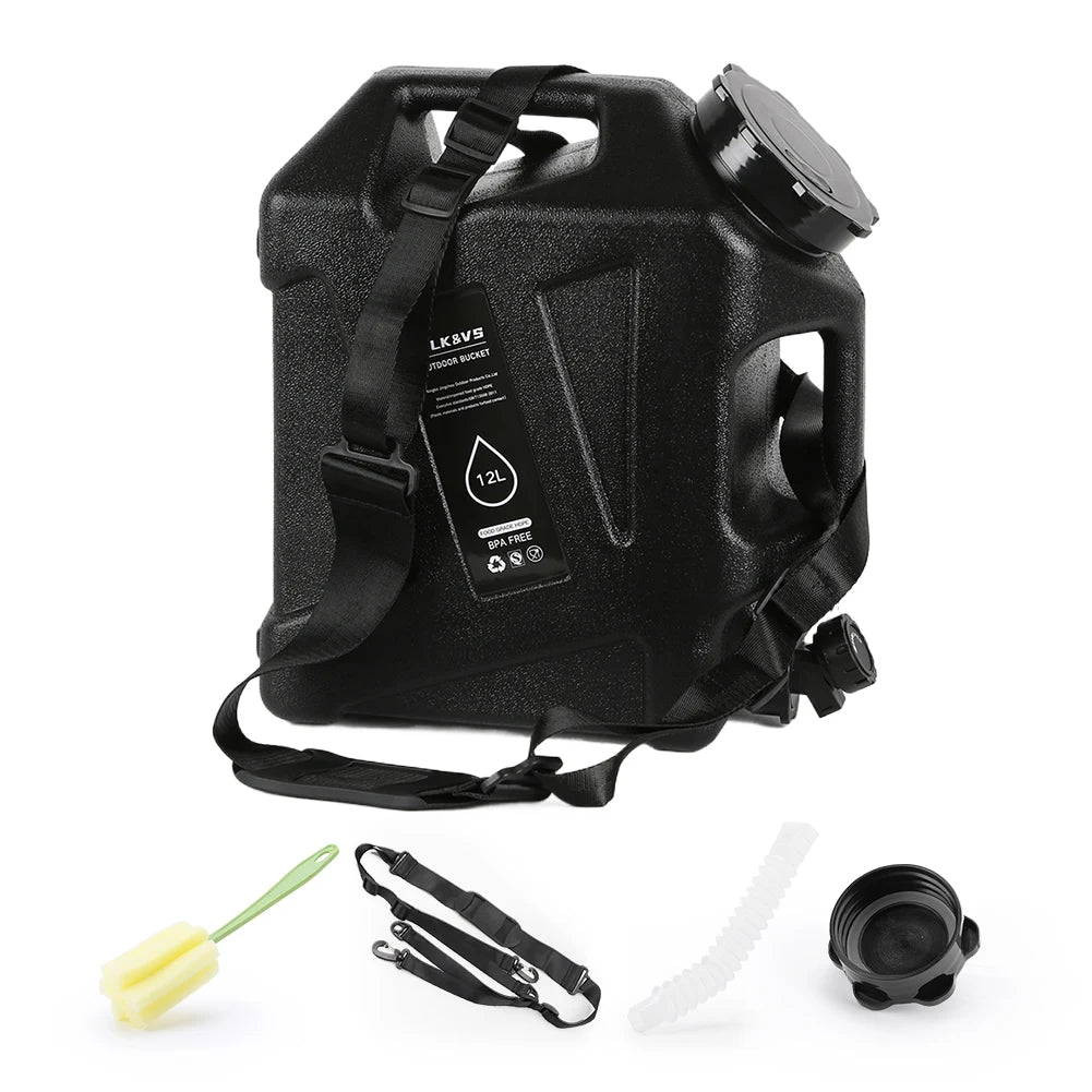 10/12L Portable Camping Water Jug BPA Free Water Tank with 2 Collapsible Water Bag for Camping Car Outdoor Hiking Picnic Fishing