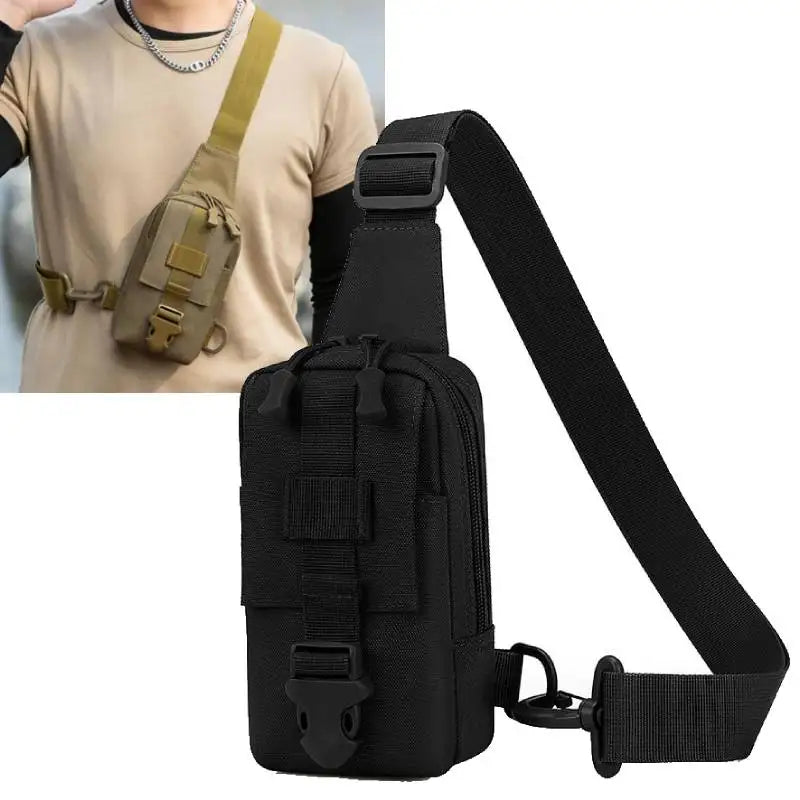 Tactical Fishing Chest Bag Outdoor Men Shoulder Bag Mobile Phone Pouch Sports Storage Bag Outdoor Hiking Hunting Fanny Pack