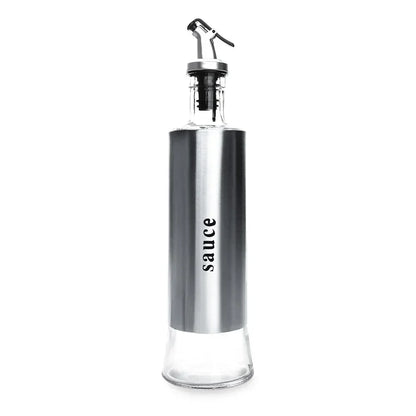Stainless Steel Oil Bottle No-drip Bottles Soy Cruet Sauce Vinegar Condiment Dispenser Sturdy Seasoning Jars Kitchen Accessories