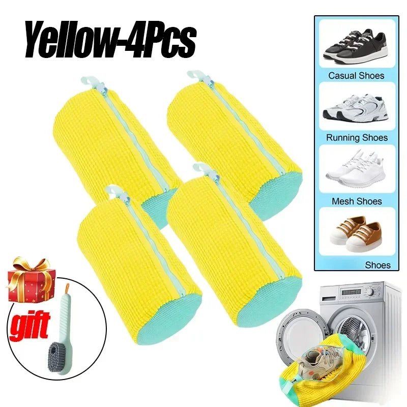 1/4PCS Washing Shoes Bag Cotton Shoes Laundry Bags Easily Remove Dirt Washing Bags Anti-Deformation Shoes Clothes Organizer