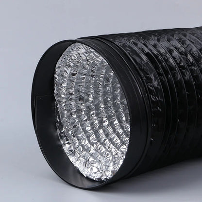 ∅100/120mm PVC Aluminum Foil Ventilation Pipe Black Composite Flexible Hose Scalable Smoke Tube Kitchen Exhaust Outlet Fan 2m 3m
