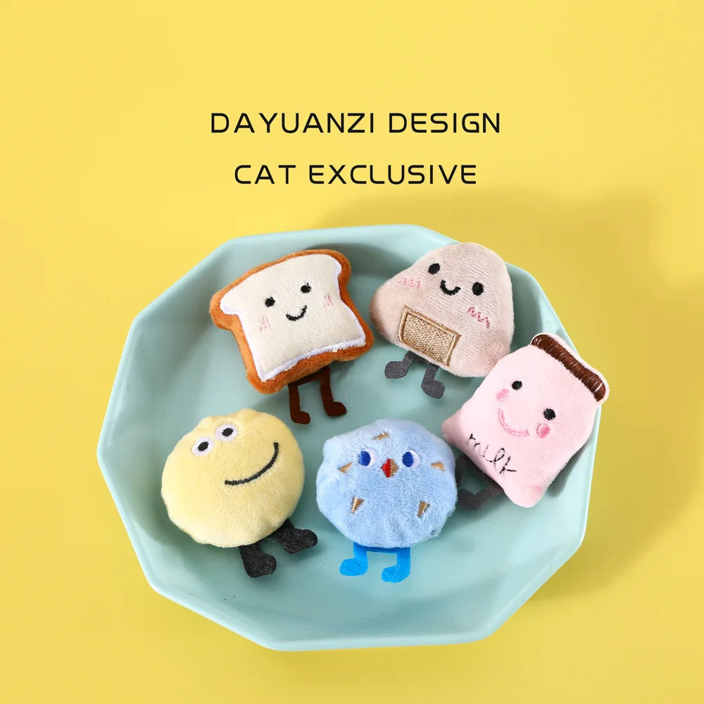 Strawberry New Series Toys Cat Toys In Blueberry Cookies Milk Rice Balls Toast Designs (Choice+CA)