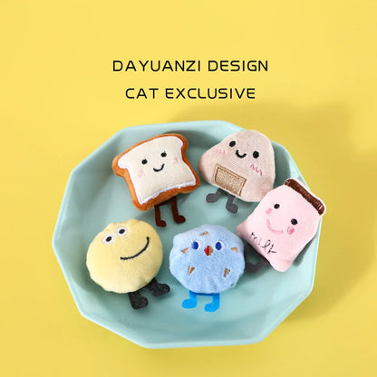 Strawberry New Series Toys Cat Toys In Blueberry Cookies Milk Rice Balls Toast Designs (Choice+CA)