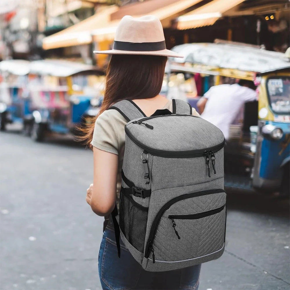 20L Portable Thermal Lunch Bag Food Box Durable Waterproof Cooler Ice Insulated Case BBQ Camping Oxford Dinner Backpacks Icebox