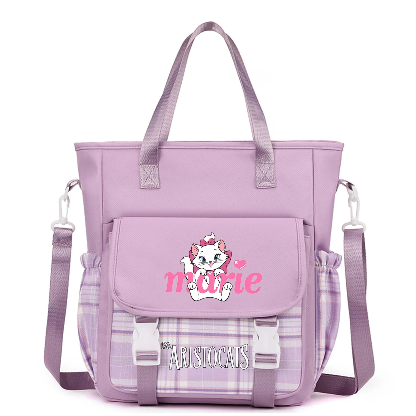 The Aristocats Marie Cat Handbag Shoulder Bag Messenger Bag Carrying Bag for Teenager Girls Boys Schoolbag Travel Shoulder Bag