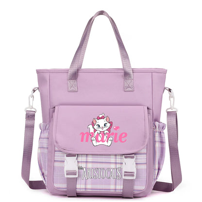 The Aristocats Marie Cat Handbag Shoulder Bag Messenger Bag Carrying Bag for Teenager Girls Boys Schoolbag Travel Shoulder Bag