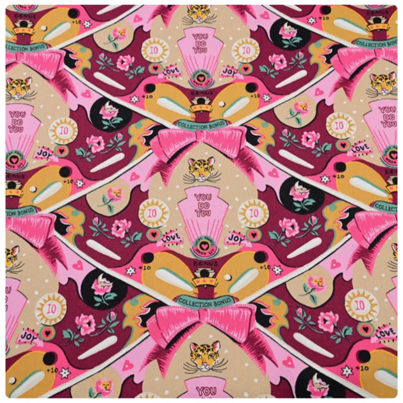 100% Cotton Canvas Fabric with Rose Flower Cartoon Print, Handmade DIY Bag, Pillow Back Cushion, Table Cloth Telas, CR-1879