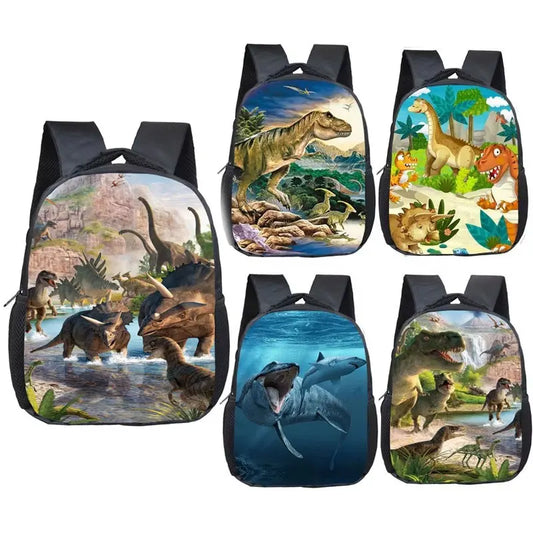 12 Inch Animals Dinosaur Backpacks Dinos Children School Bags Baby Toddler Bag Boys Backpack for Kids Kindergarten Bags Gift