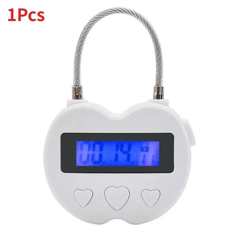 Smart Waterproof Time Lock LCD Display Timer Multifunctional Travel Bag Lock USB Rechargeable Temporary Timer Padlock