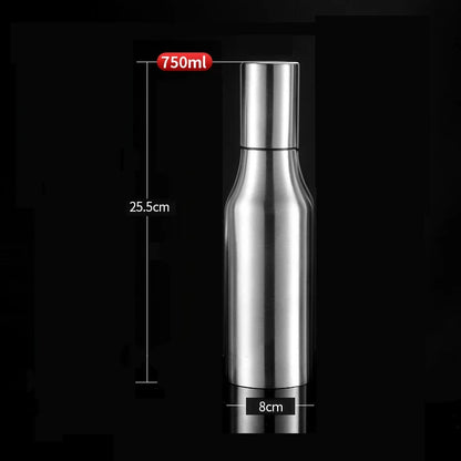 Stainless Steel Oil Bottle Dust-proof Leakproof Oil Pot Practical Seasoning Juice Storage Pot Kitchen Condiment Bottle Supplies