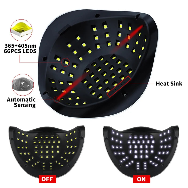 X11 Upgrade UV Lamp, HD Display Screen-4 Timer Setting-Bottom Detachable, Fast Curing for All Nail Gel, Pro & Portable UV Lamp