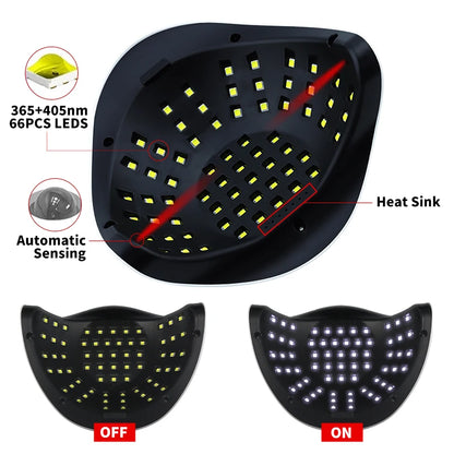 X11 Upgrade UV Lamp, HD Display Screen-4 Timer Setting-Bottom Detachable, Fast Curing for All Nail Gel, Pro & Portable UV Lamp