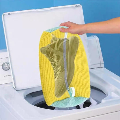 Washing Shoes Bag Padded Net Laundry Shoes Protector Fluffy fibers Polyester Sneaker Washing Friendly Laundry Bag Drying Bags
