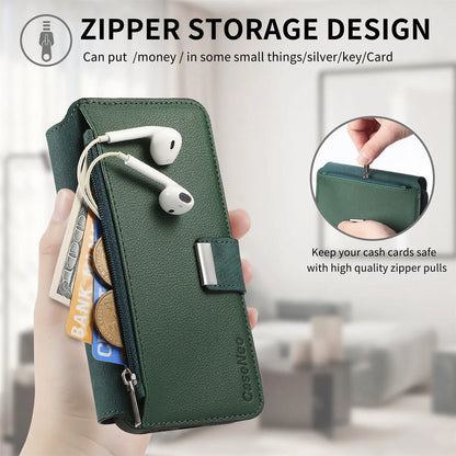 2 in 1 Detachable Zipper Cards Solt Wallet Leather Case For Samsung A16 A26 A56 A26 S24 S25 Ultra S23 Plus Bag Magnetic Cover