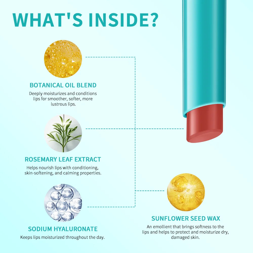 Solid Lip Tint Cute Hydrating Mirror Red Brown Jelly Lipstick Clear Moisturizing Lips Tint Nature Nude Korea Lip Makeup Cosmetic