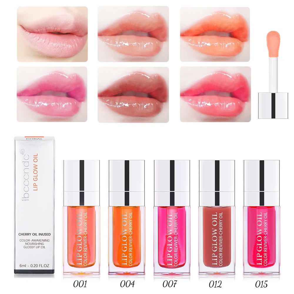 Waterproof  Moisturizing Lip Oil Hydrating Lasting Sexy Glossy Lip Gloss Transparent Plumping Liquid Lipstick Lip Care Makeup