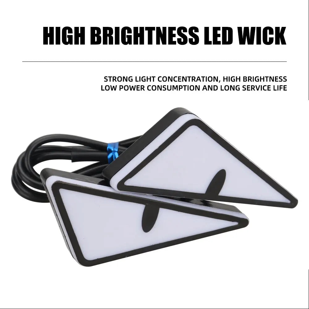 Universal Motorcycle LED Devil Eye Light Demon Eye Light Waterproof Headlight Mini Projector Lens Lamp Car Decoration Lamp