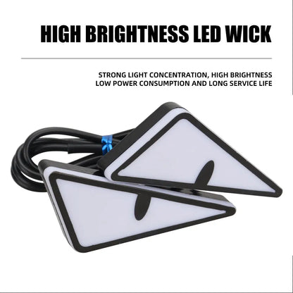 Universal Motorcycle LED Devil Eye Light Demon Eye Light Waterproof Headlight Mini Projector Lens Lamp Car Decoration Lamp