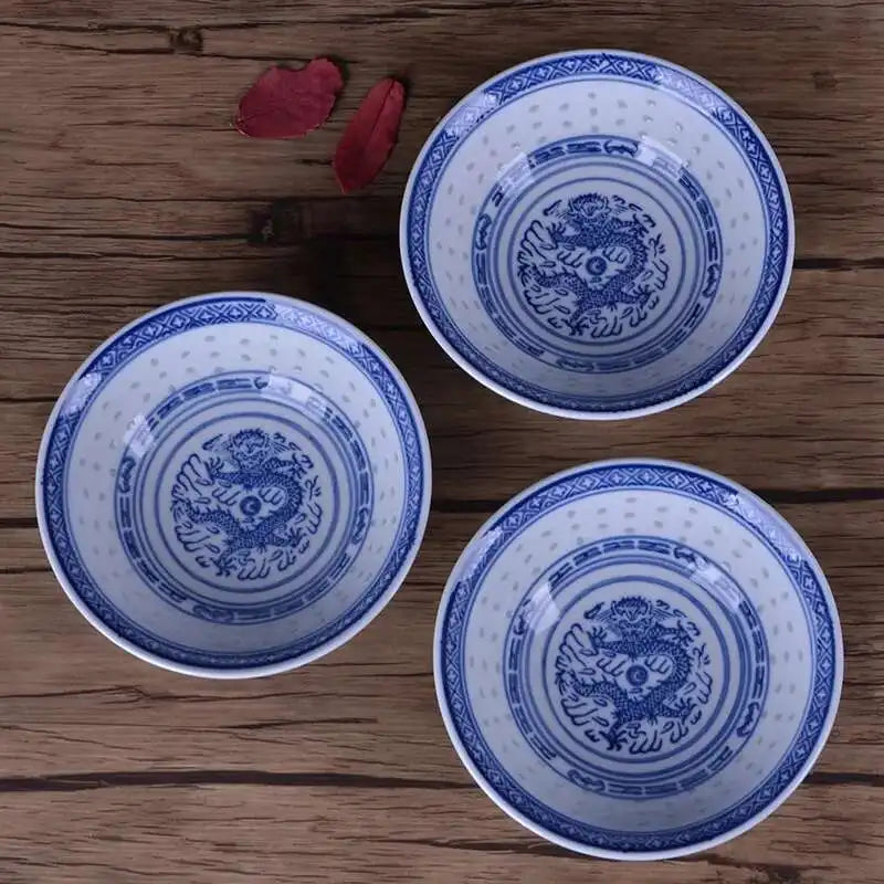 6inch Ceramic Ramen Bowl Chinese Vintage Blue And White Porcelain Tableware Soup Rice Bowls Home Restaurant Kitchen Dinnerware