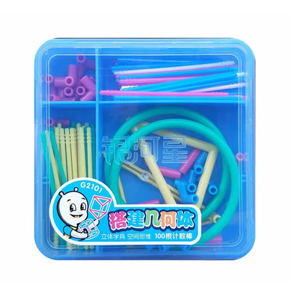 Tensegrity 3D Balance Assemble Stick Structure Model Kit STEM DIY Geometric Space Science Toys Education Gift for Kid Student