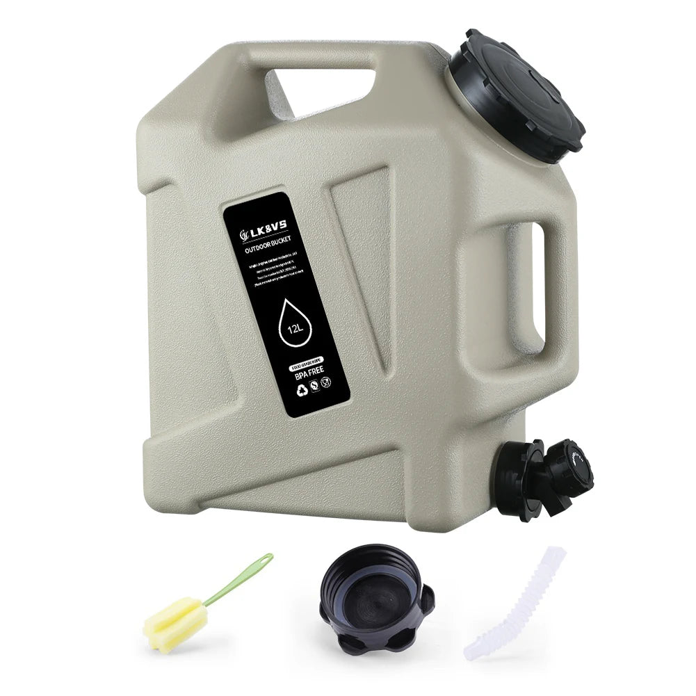 10/12L Portable Camping Water Jug BPA Free Water Tank with 2 Collapsible Water Bag for Camping Car Outdoor Hiking Picnic Fishing