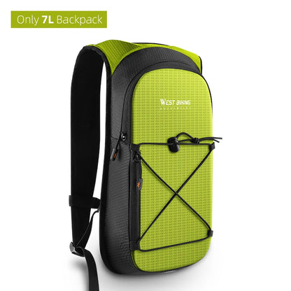 WEST BIKING 7L/16L Cycling Backpack Breathable Reflective Outdoor Climbing Hiking Hydration Backpack Bike Helmet Storage Bag