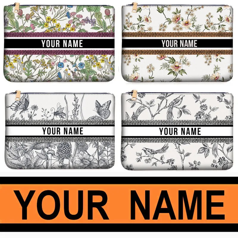 Wallets for Women Personality Animal Flower Printing Linen Clutch Popular  Purse Ladies Beach Bag Party Designer Bags Luxury