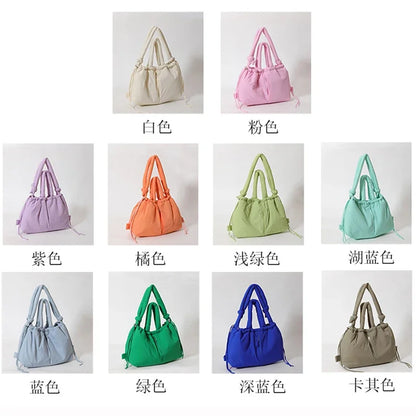 Simple Vintage Large Capacity Handbags Designer Soft Women Shoulder Crossbody Bags Casual Nylon Padded Tote Bag