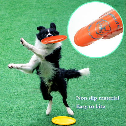 Standard Competition Pet Dog Flying Discs Funny Dog Toy Training Flying Discs Interactive Bite Resistant Silica Gel Soft Toys