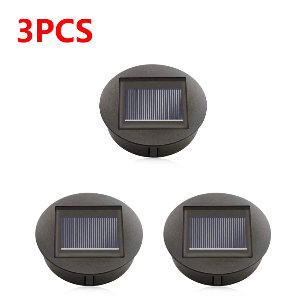 7cm Solar Lamp Base with LED Bulb Solar Lights Replacement Anto On & Off Atmosphere Decorate Light Holder for Outdoor Garden