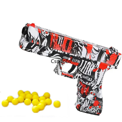 Soft Bullet G17 Toy Gun Manual Pistol With Laser Blaster Foam Ball Airsoft Launcher CS Shooting Games Weapons for Kids Boys Gift