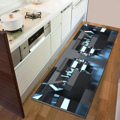 Sci-fi Geometric Square Pattern Home Kitchen Floor Mat Door Front Decoration Floor Mat