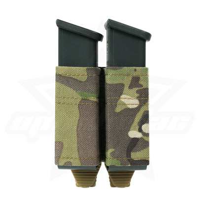 OPHIDIAN MOLLE Mag Pouch FAST 9MM Double Mag Bag Hunting CS Games Air soft Holder With Nylon Support Clip