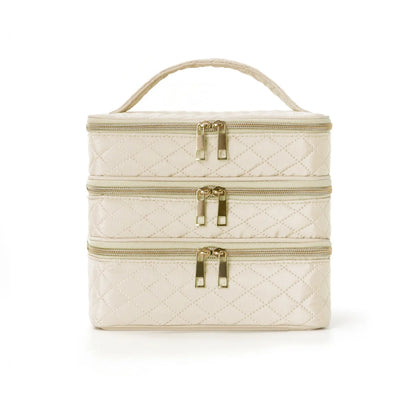 3 Layer Nail Polish Organizer Bag Holds 84 Bottles Nail Lamp Detachable Compartments Travel Salon Home DIY  Nail Tech Storage