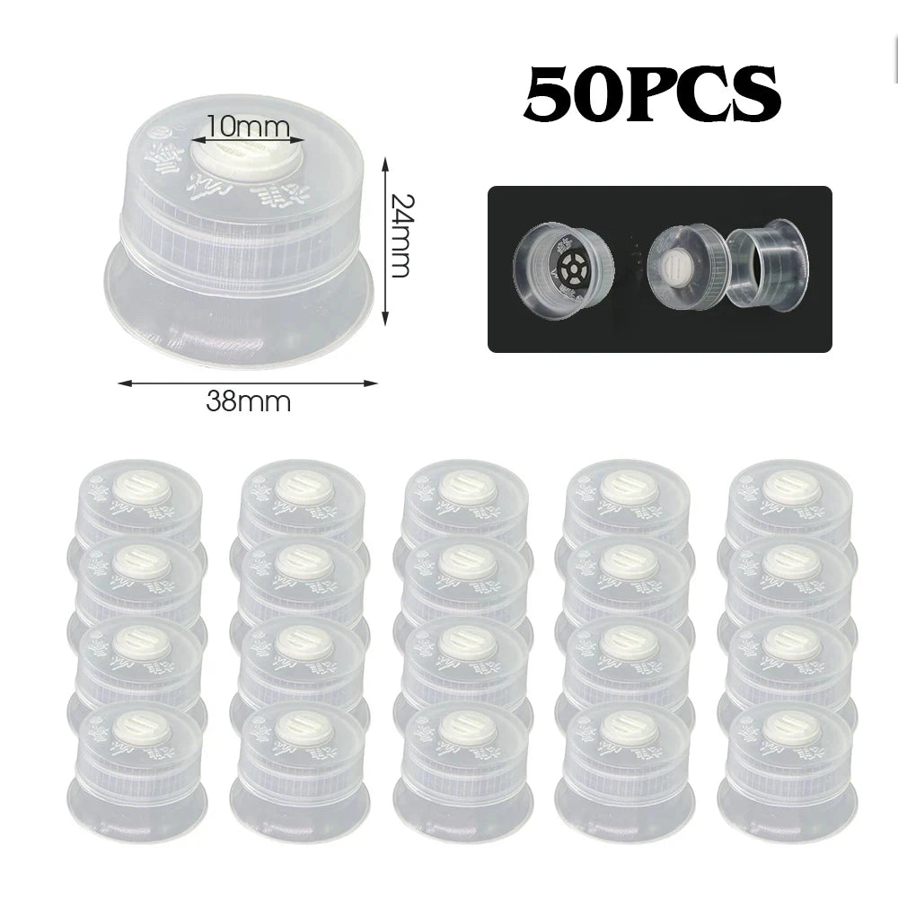 50/100PCS Mushroom Spawn Grow Bag with Sealing Cotton Filter Cap Heat-resistance Plastic Planter Bags Bamboo Fungus  Ganoderma